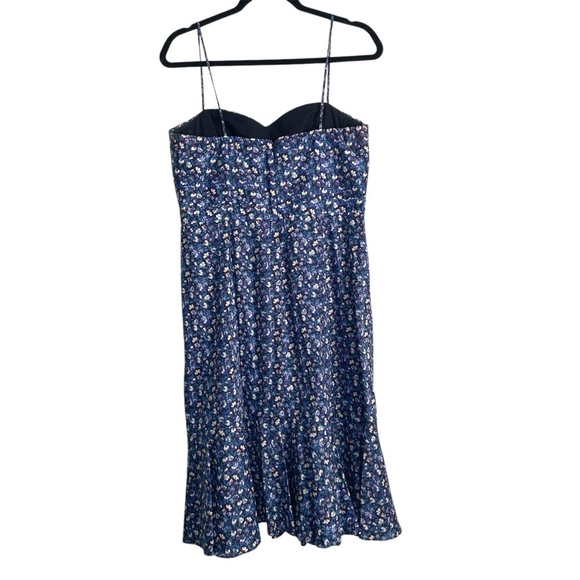 J.Crew Ruffle Hem Midi Dress in Liberty Fabric Sarah Floral Size 10 - Picture 5 of 11